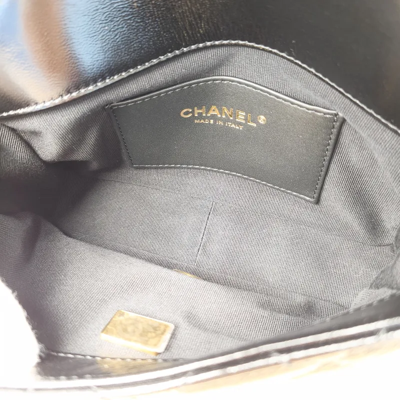 Chanel Shoulder Bag cf mini Black Waxed Leather mini 20 × 5 × 12 cm — detail view 3 of 12