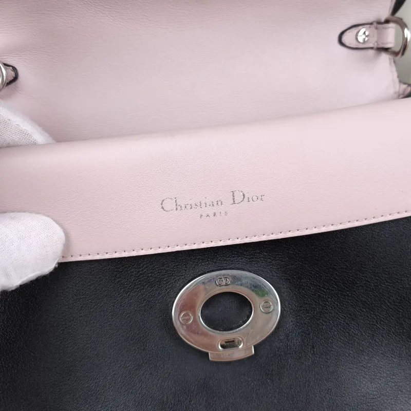 DIOR Top Handle Bag Be Black Calfskin Mini 20 × 11 × 16.5 cm — detail view 12 of 13