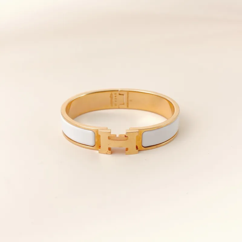 Hermès Bangle Clic HB angle White One Size 15.8cm