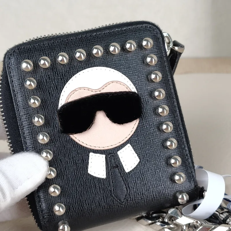 FENDI Wallet Wallet Black Calfskin One Size 9 × 2 × 11.5 cm — detail view 10 of 10