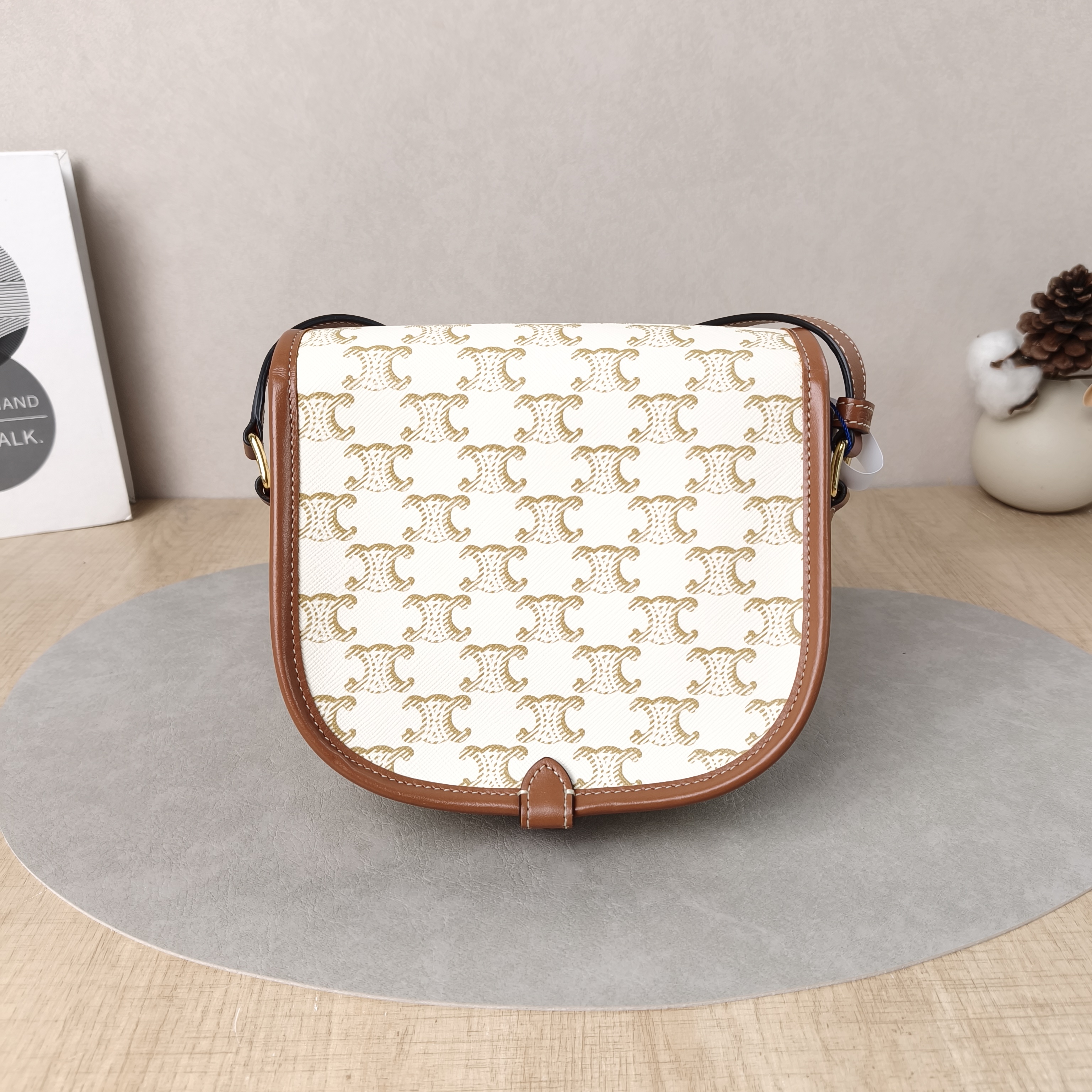 CELINE Crossbody Bag FOLCO White PVC Medium18.5 × 8 × 17 cm — cover view 4 of 5