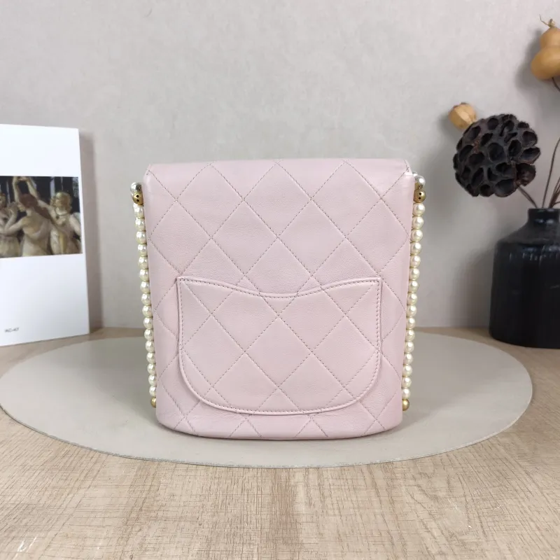 Chanel Crossbody Bag Pearl Crossbody Bag Pink Calfskin One Size 19 × 8 × 19 cm 31 — cover view 6 of 6