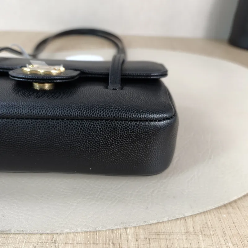 Chanel Crossbody Bag 26p preppy coco Black Grained Calfskin Mini 17 × 5 × 11.5 cm — detail view 12 of 12