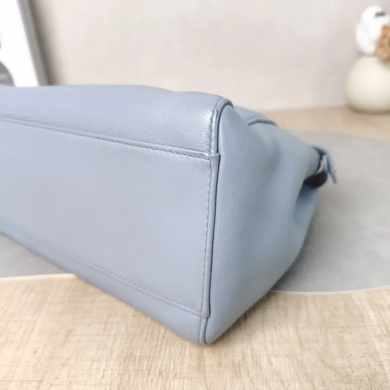 FENDI Crossbody Bag Peekaboo Crossbody Bag Blue Calfskin One Size 23 × 11 × 18 cm — detail view 4 of 12