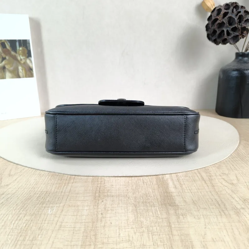 FERRAGAMO Shoulder Bag Shoulder Bag Black Calfskin One Size 24 × 6 × 14 cm — cover view 5 of 5