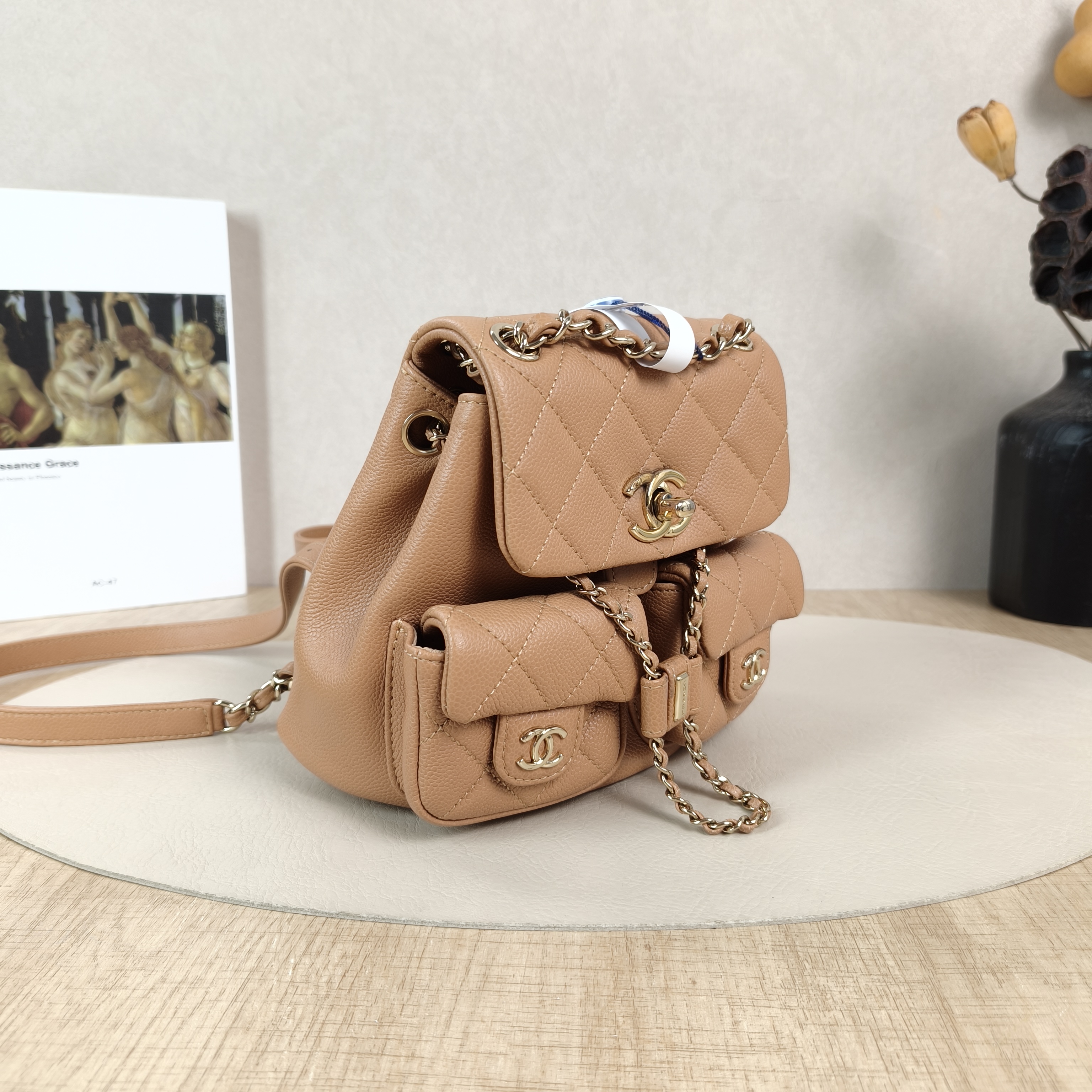 Chanel Backpack Duma Grained Calfskin Small16.5 × 10 × 17.5 cm — cover view 5 of 5