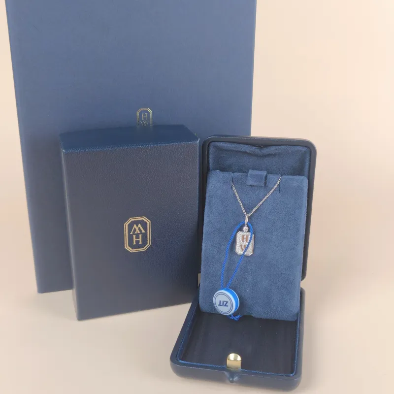 HARRY WINSTON Necklace HW Logo Pavé Diamond Necklace PT950One Size41cm — cover view 3 of 11