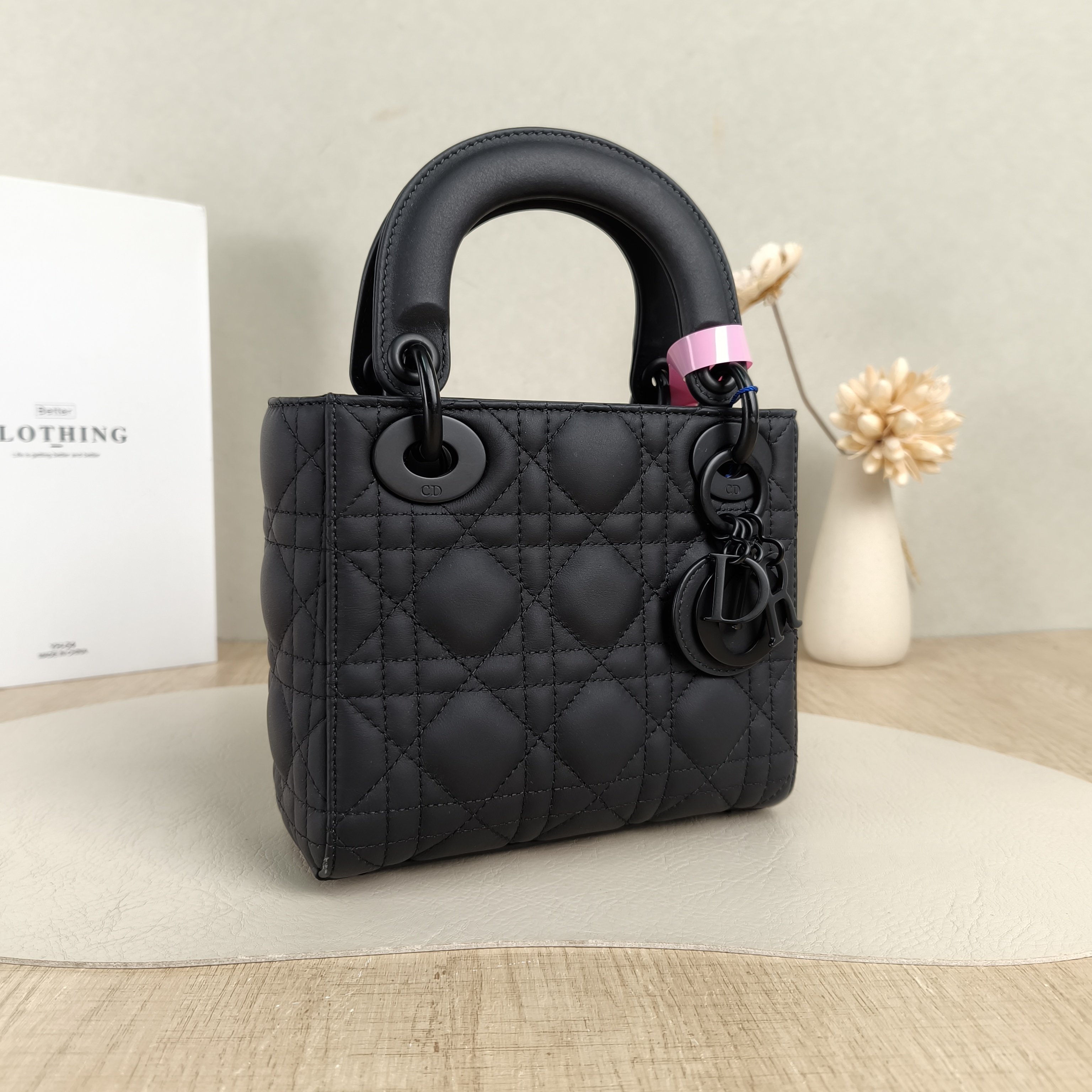 DIOR Crossbody Bag Lady Lady Dior Bag Black Lambskinmini17 × 7 × 15 cm — cover view 2 of 5