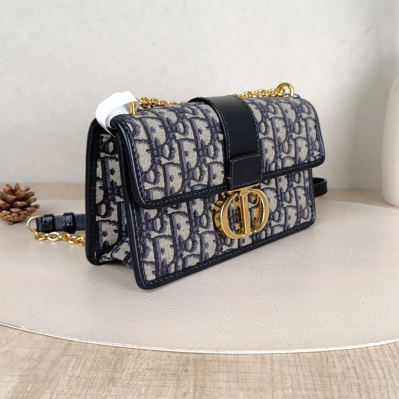 DIOR Crossbody Bag30 Montaigne East-West 30Blue Canvas Small21 × 6 × 12 cm — cover view 2 of 5