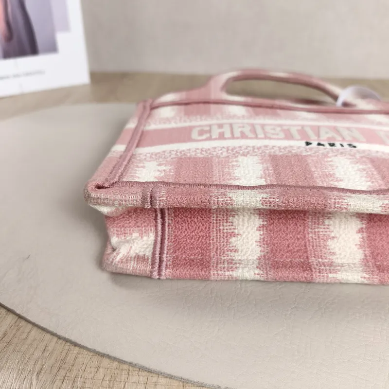 DIOR Top Handle Bag Book Tote Pink Canvasmini22.5 × 6 × 15 cm — cover view 6 of 11