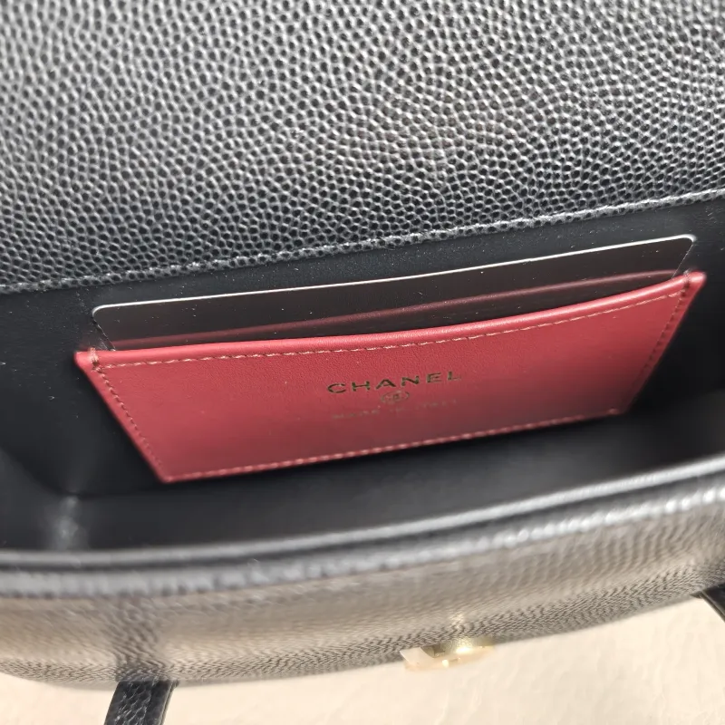 Chanel Crossbody Bag26p preppy coco Black Grained Calfskinmini17 × 5 × 11.5 cm — detail view 5 of 10