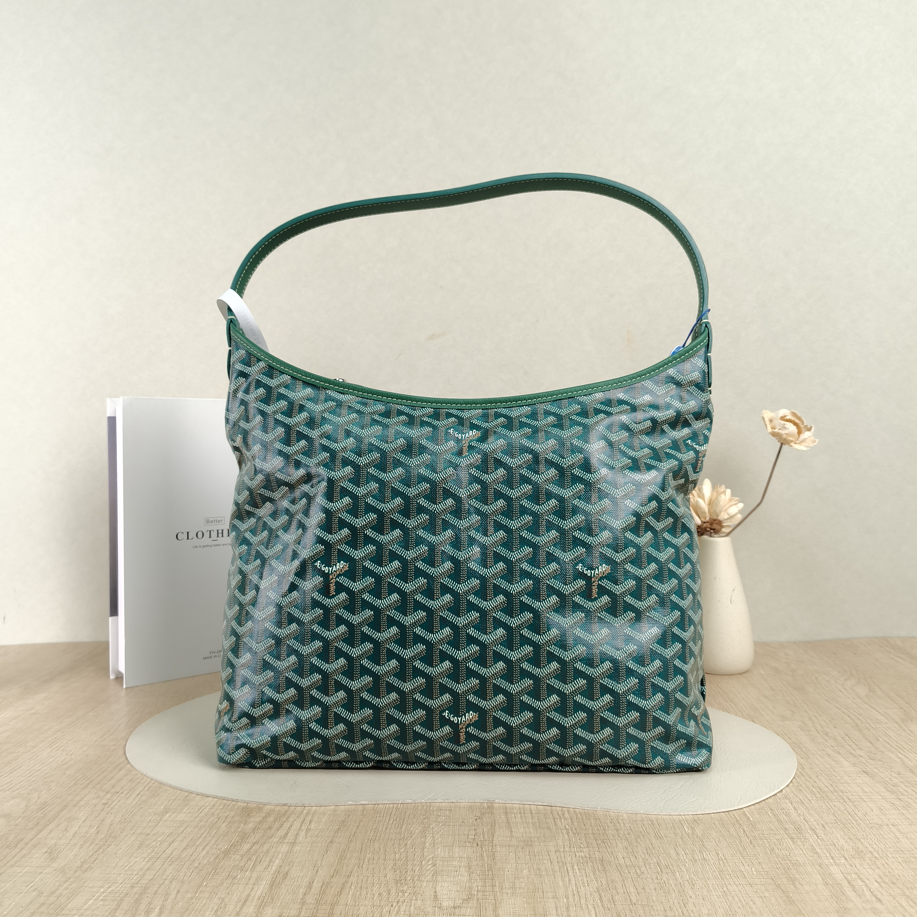 GOYARD Shoulder Bag Boheme Hobo​Green PVC Small43 × 14 × 27 cm