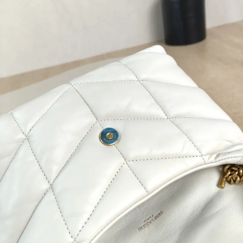 SAINT LAURENT Crossbody Bag LOULOU PUFFER White Lambskinmini23 × 8.5 × 15.5 cm — detail view 12 of 12