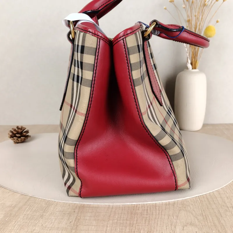 BURBERRY Shoulder Bag Top Handle Bag Canvas One Size 30 × 16 × 23 cm — detail view 10 of 12