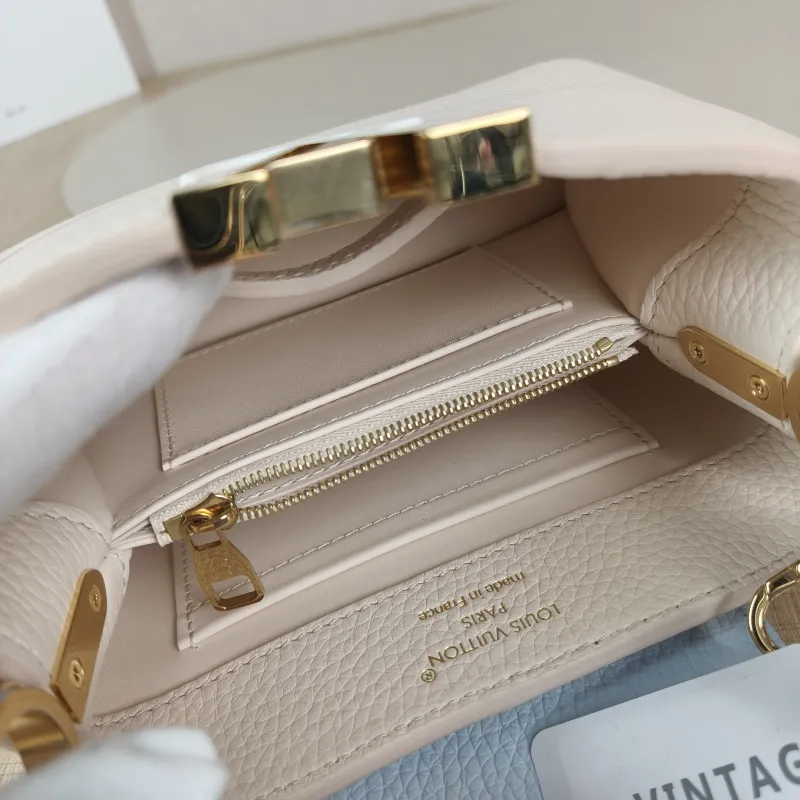 Louis Vuitton Shoulder Bag Capucines Blue White Calfskin Mini 21 × 8 × 14 cm — detail view 2 of 14