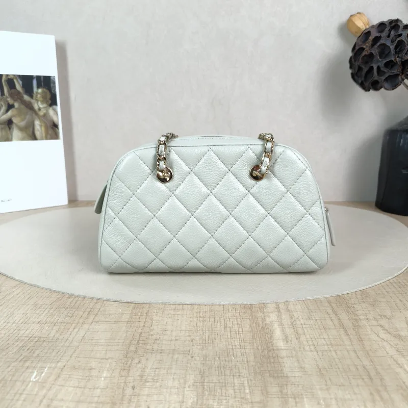 Chanel Crossbody Bag 26p Dome Bag Grey Grained Calfskin One Size 20 × 4.5 × 11 cm — cover view 6 of 6