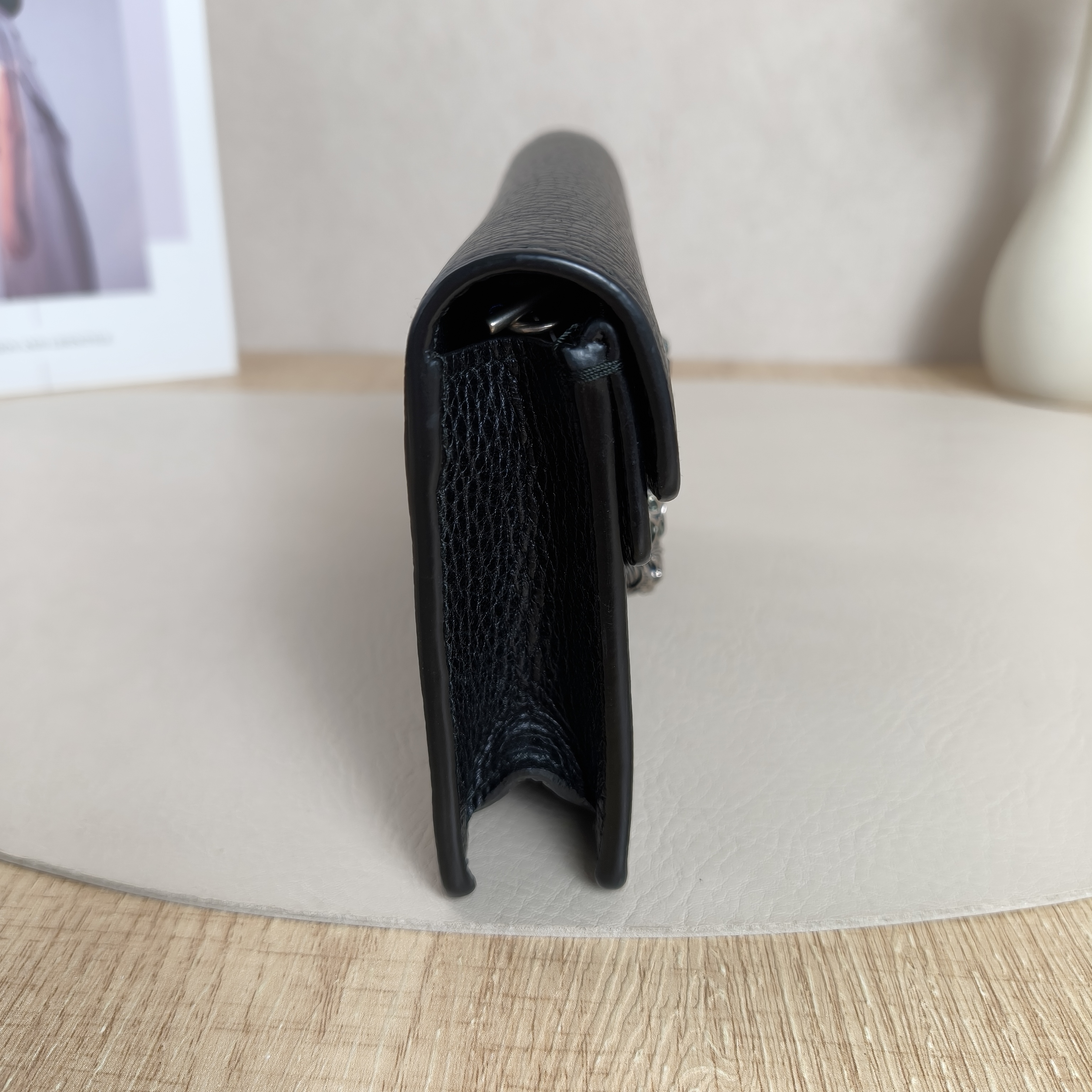 GUCCI Dionysus woc Black Calfskin · 16.5 × 4 × 10 cm — cover view 3 of 10
