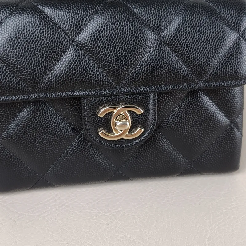 Chanel Crossbody Bag Box Black Grained Calfskin 15 × 7 × 10.5 cm — detail view 9 of 12