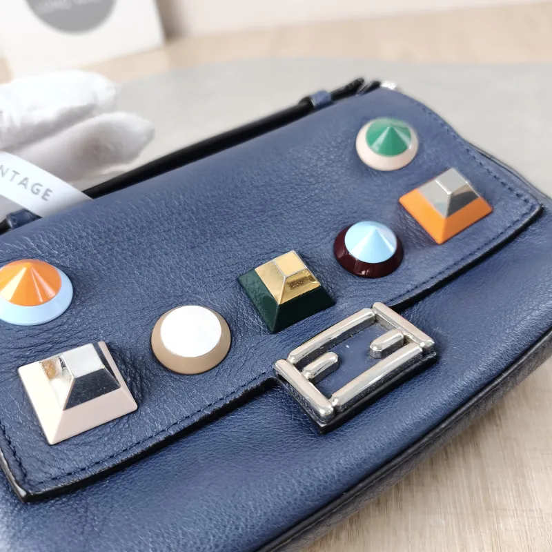 FENDI Crossbody Bag Crossbody Bag Blue Calfskinmini18 × 6 × 11 cm — detail view 10 of 14