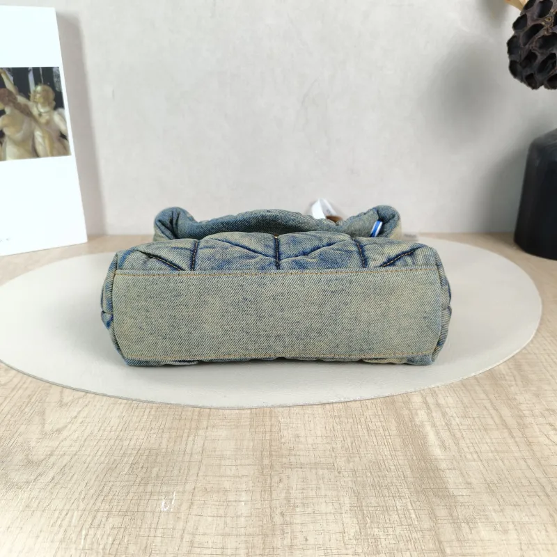 SAINT LAURENT Shoulder Bag LOULOU Blue Mini 20 × 7.5 × 14 cm — cover view 4 of 5