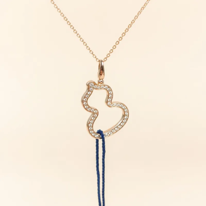 Qeelin Necklace Wulu Collection Necklace Gold18K Diamond Large2.1cm 40cm