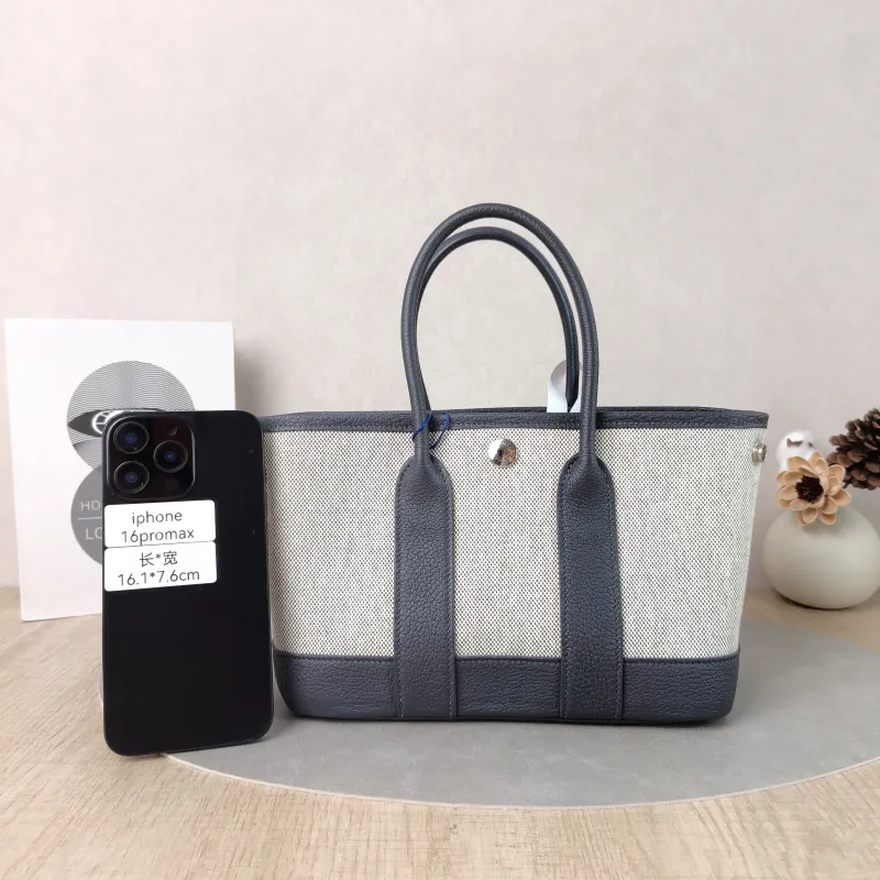 Hermès Top Handle Bag Neo Garden 23 Mini Beige · Canvas · Negonda Calfskinmini23 × 10 × 16 cm — cover view 3 of 6