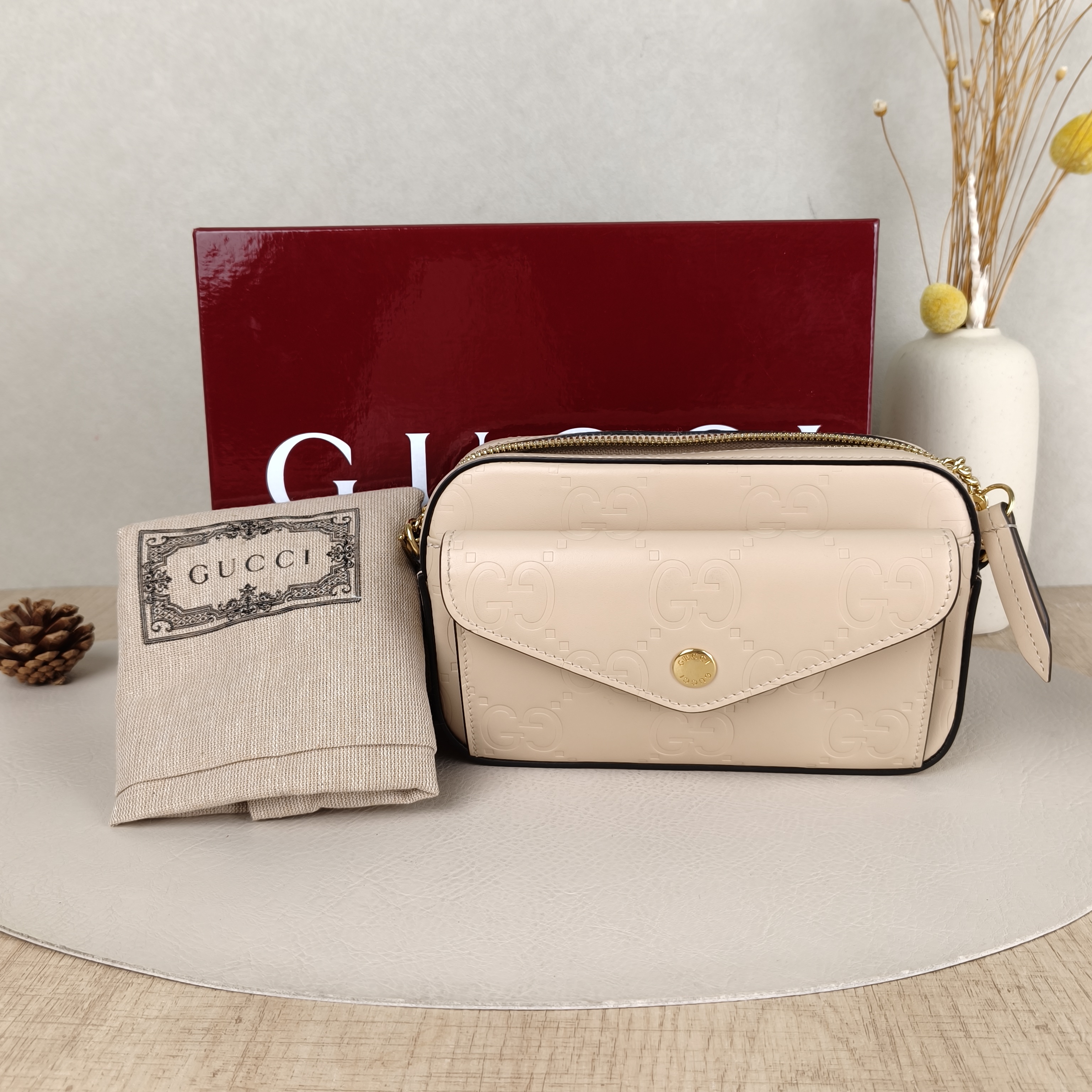 GUCCI Crossbody Bag Horsebit Chain Mini Chain Bag Beige Calfskinmini18 × 4 × 11 cm — cover view 4 of 6
