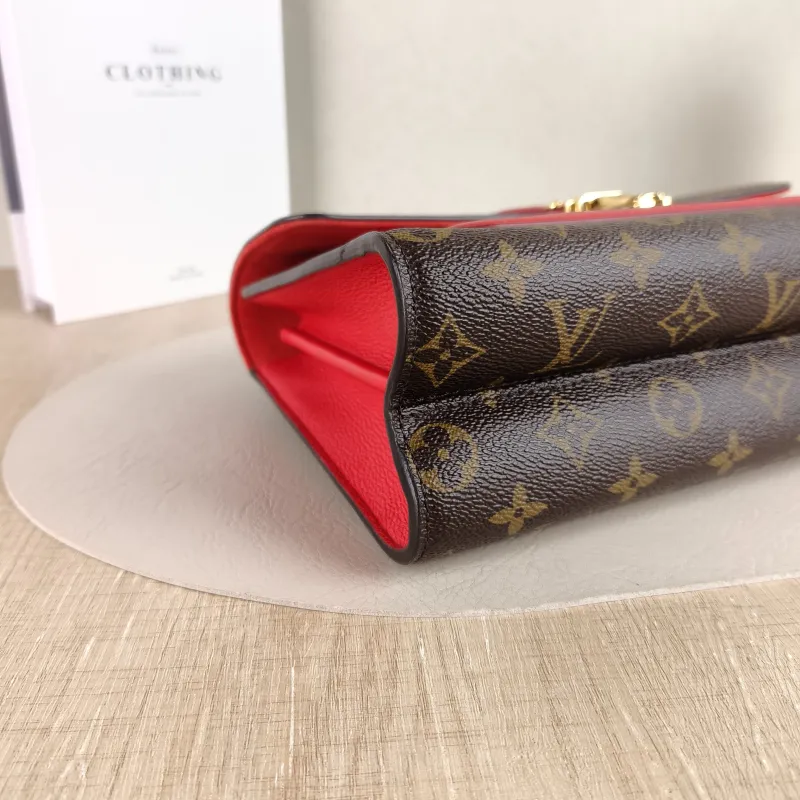 Louis Vuitton Crossbody Bag VICTOIRE Red Monogram PVC One Size 27 × 10 × 17 cm — detail view 10 of 11