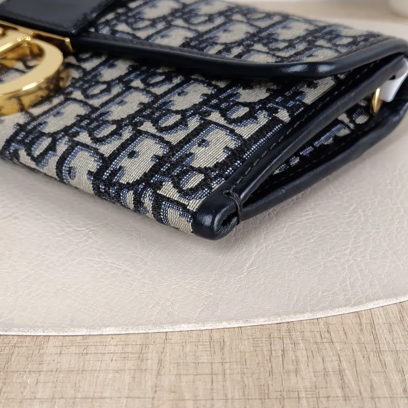 DIOR Crossbody Bag Edition Chain Shoulder Crossbody Bag Blue Canvas One Size 27.5 × 3 × 12.5 cm — detail view 3 of 12