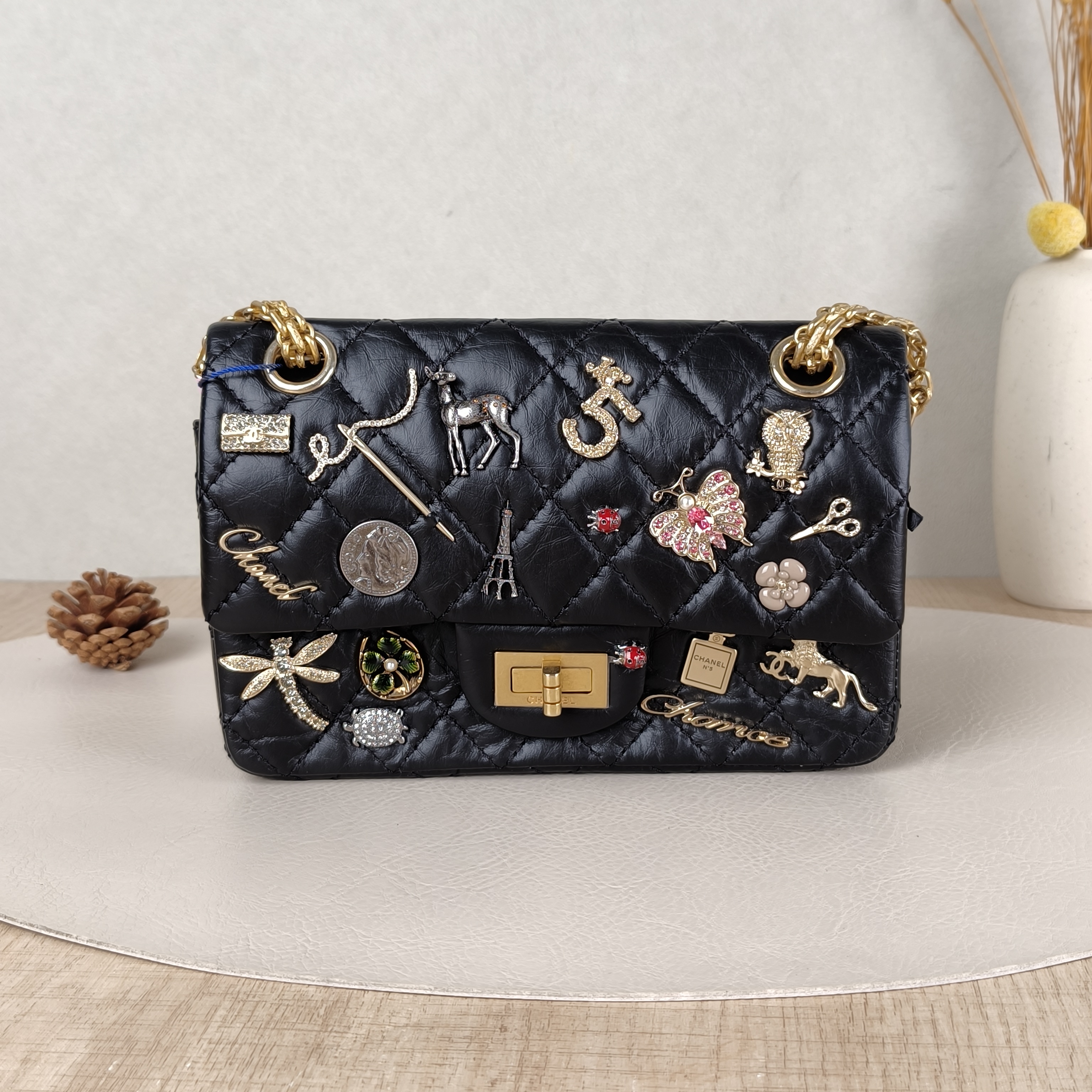 Chanel Crossbody Bag2.55 Edition Black Calfskinmini20 × 6 × 15.5 cm