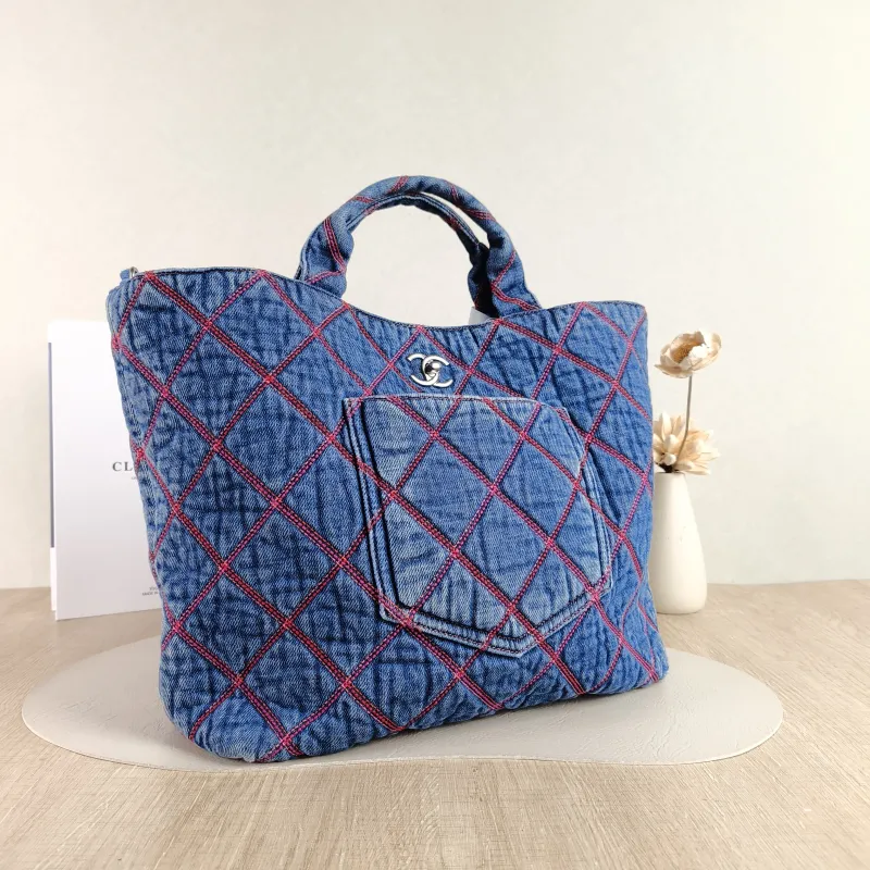 Chanel Shoulder Bag Tote Bag Blue One Size 30 × 12 × 30 cm — cover view 2 of 5