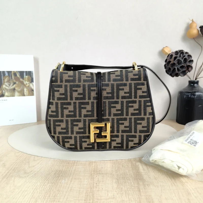 FENDI Crossbody Bag Crossbody Bag Monogram Canvas One Size 25 × 8 × 19 cm — cover view 5 of 6
