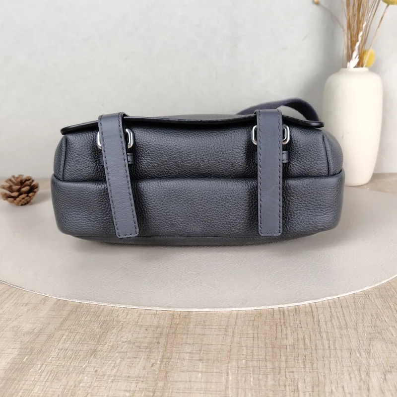 LOEWE Crossbody Bag Military Messenger Messenger Bag Grey Calfskin 25 × 9 × 18 cm — cover view 5 of 5