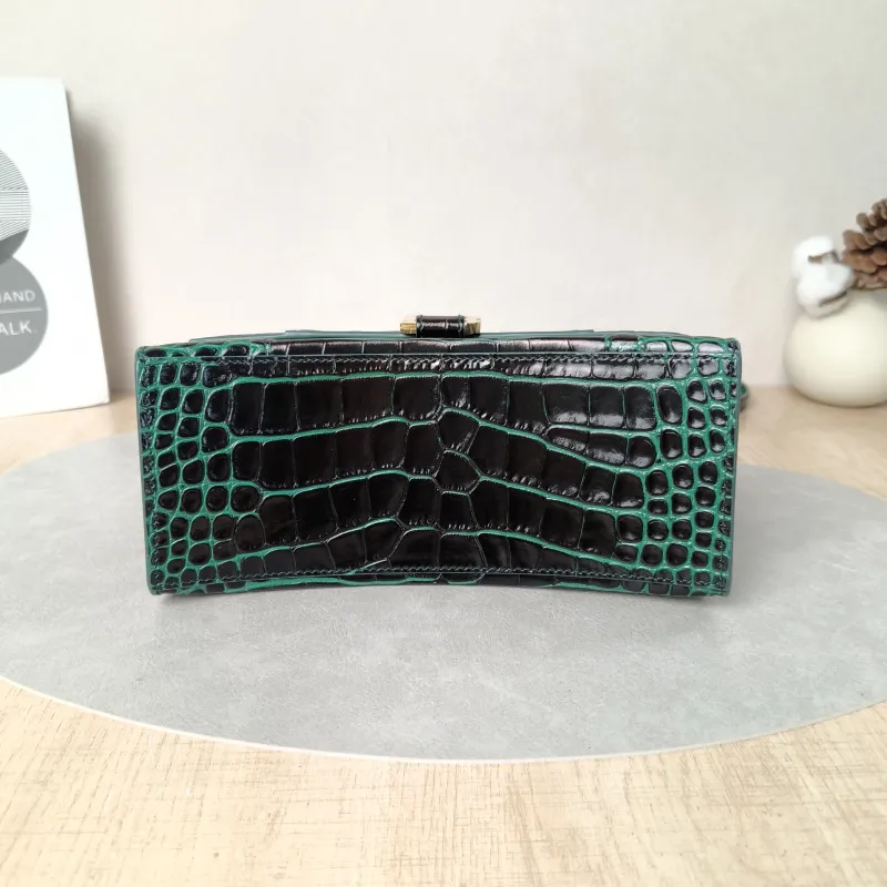 BALENCIAGA Crossbody Bag Hourglass Hourglass Bag Green Calfskin Small23 × 10 × 14 cm — cover view 3 of 5