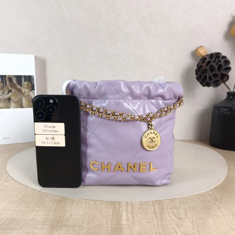 Chanel Crossbody Bag 22Bag Calfskin Mini 20 × 6 × 19 cm — cover view 5 of 5