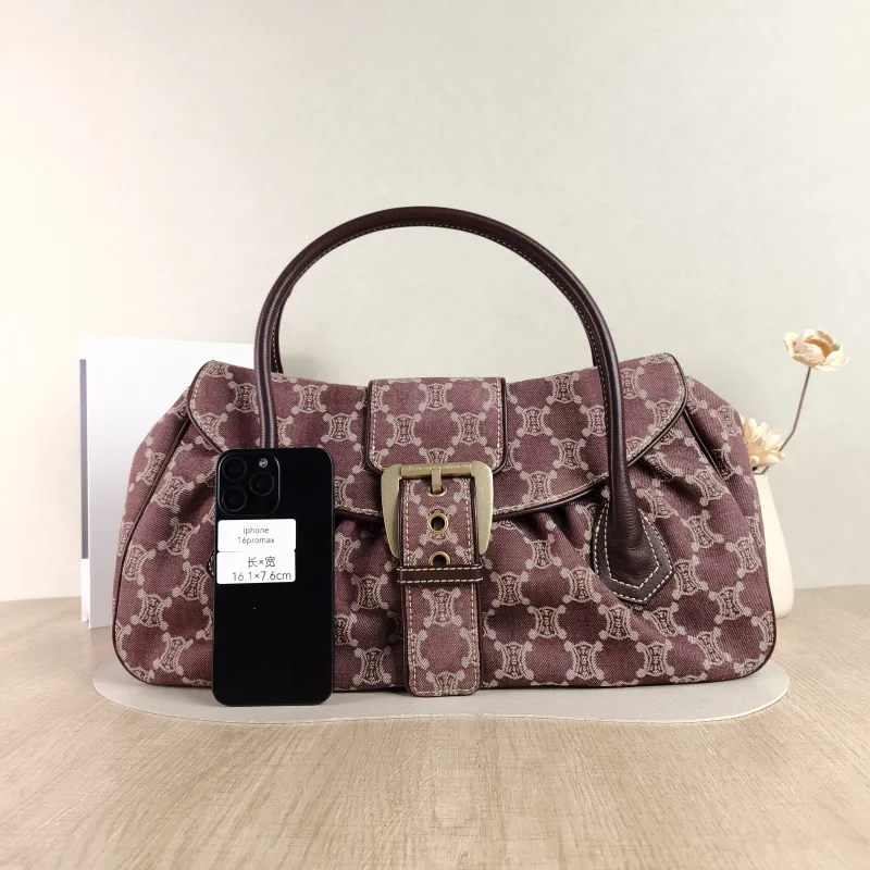 CELINE Top Handle Bag Top Handle Bag Red Canvas One Size45 × 10 × 24 cm — cover view 5 of 5