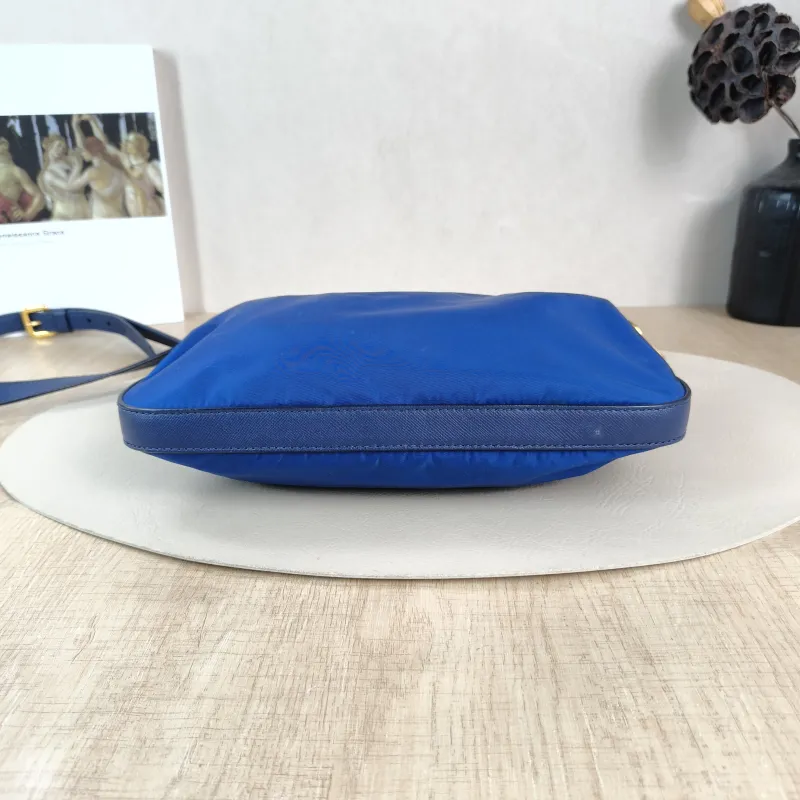 PRADA Crossbody Bag Messenger Bag Crossbody Bag Blue Nylon One Size 28 × 2 × 22 cm — cover view 2 of 5