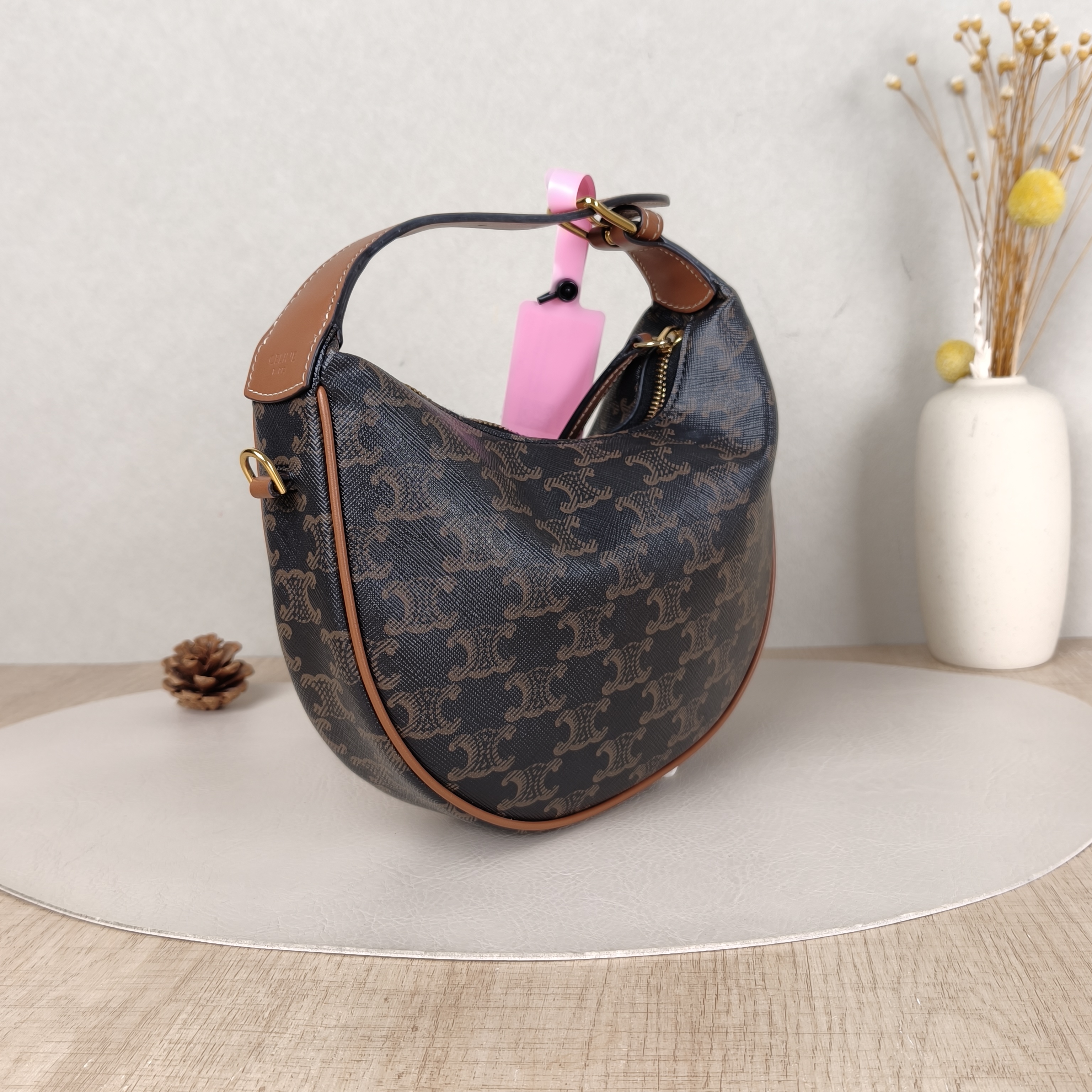CELINE Crossbody Bag TEEN LULU hobo Monogram PVC Small21 × 5 × 24 cm — cover view 4 of 5