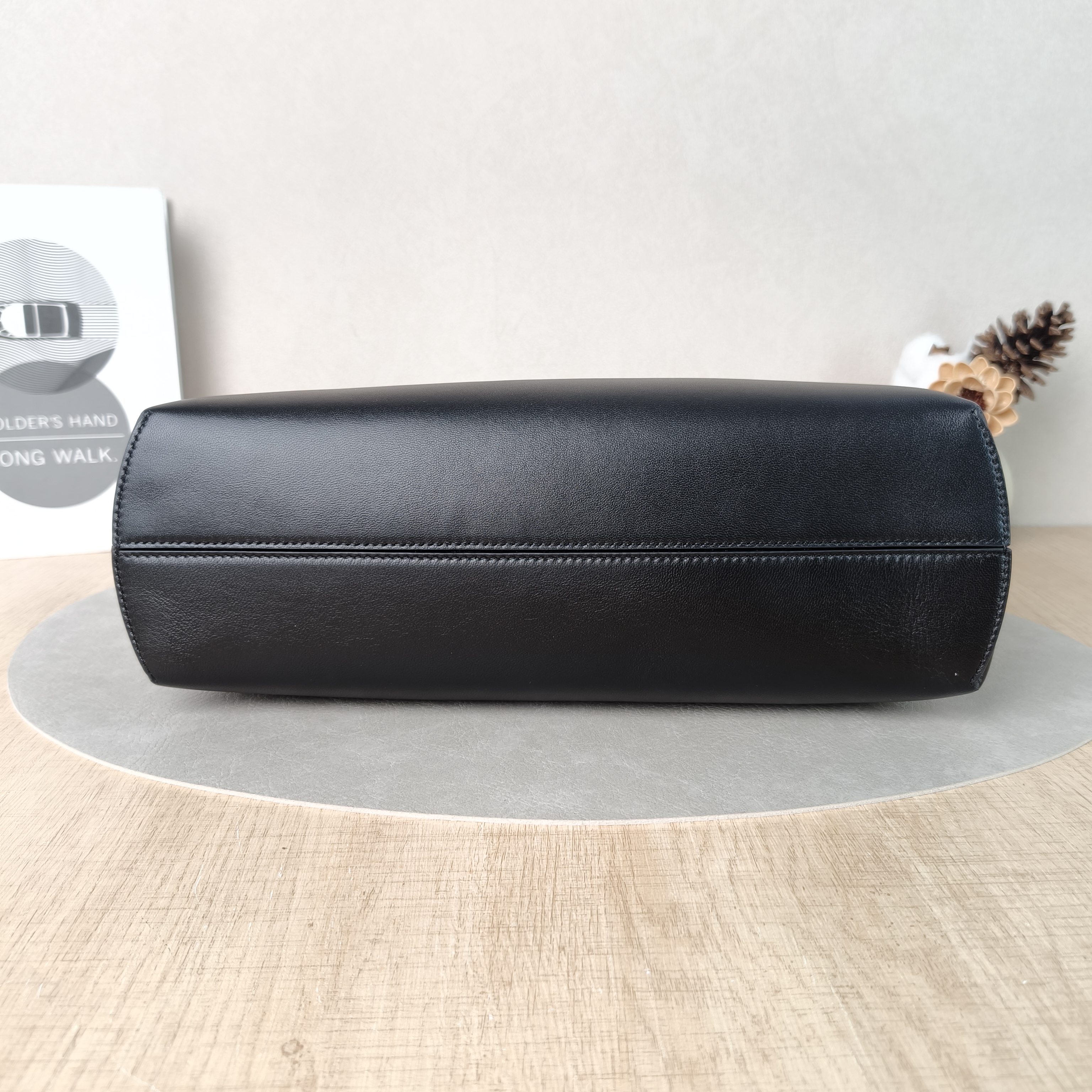 FENDI Crossbody Bag FIRST Clutch Shoulder Bag Black Lambskin Medium32.5 × 15 × 23.5 cm — cover view 6 of 6