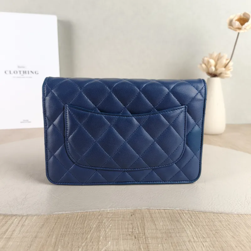 Chanel Crossbody Bag Classic Flap WOC CF WOCWOC Bag Navy Lambskin One Size 19.2 × 3.5 × 12.3 cm 23 — cover view 5 of 5