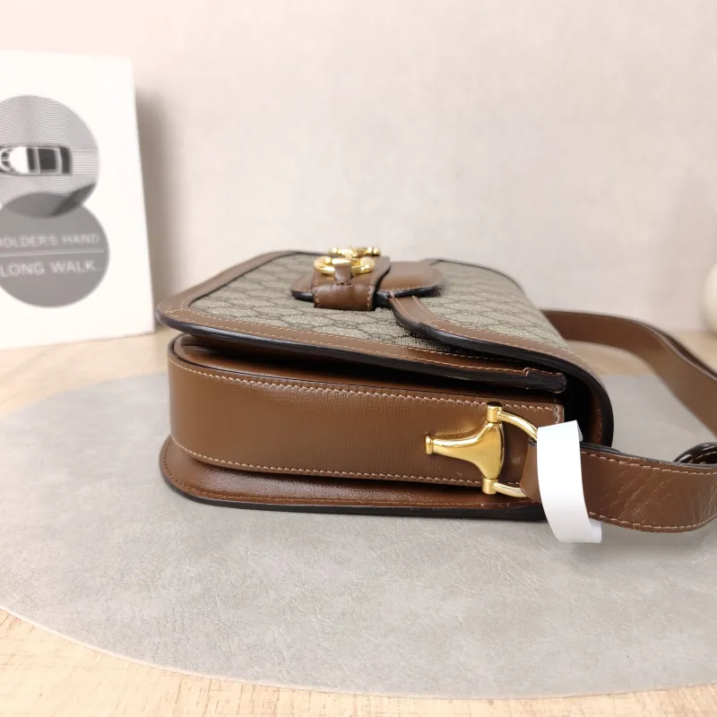 GUCCI Shoulder Bag Horsebit 1955 Horsebit Medium Monogram PVC Medium25 × 8 × 18 cm — detail view 11 of 14