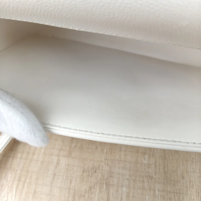 Chanel Top Handle Bag preppy coco White Calfskin Mini 17 × 5 × 11.4 cm — detail view 10 of 11