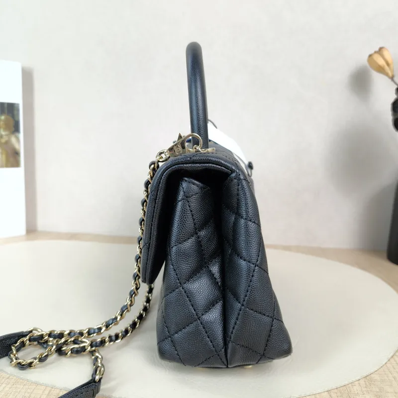 Chanel Top Handle Bag Coco Handle​Black Grained Calfskin Small24 × 10 × 14 cm — detail view 2 of 12