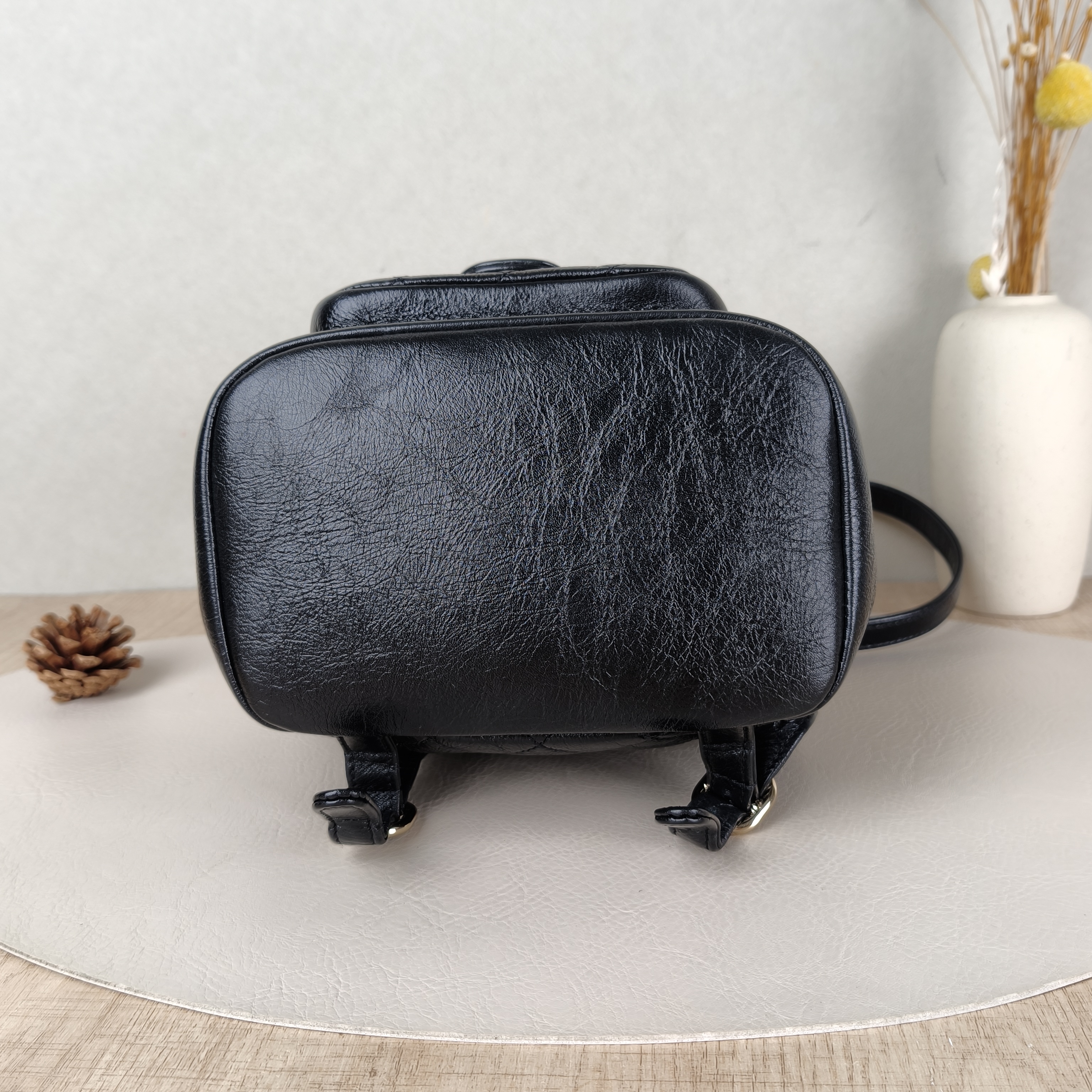 Chanel Backpack Duma Black Calfskin Small18 × 12 × 18.5 cm — cover view 3 of 5