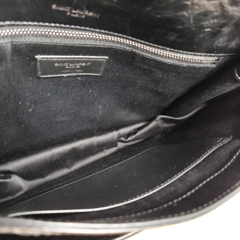 SAINT LAURENT Crossbody Bag Niki D Waxed Leather Calfskin Medium 28 × 8.5 × 20 cm — detail view 13 of 14