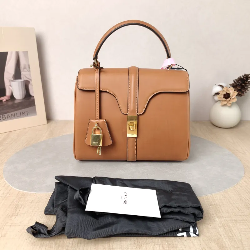 CELINE Crossbody Bag 16 Edition Caramel Calfskin Small 23 × 10 × 18 cm — cover view 2 of 6