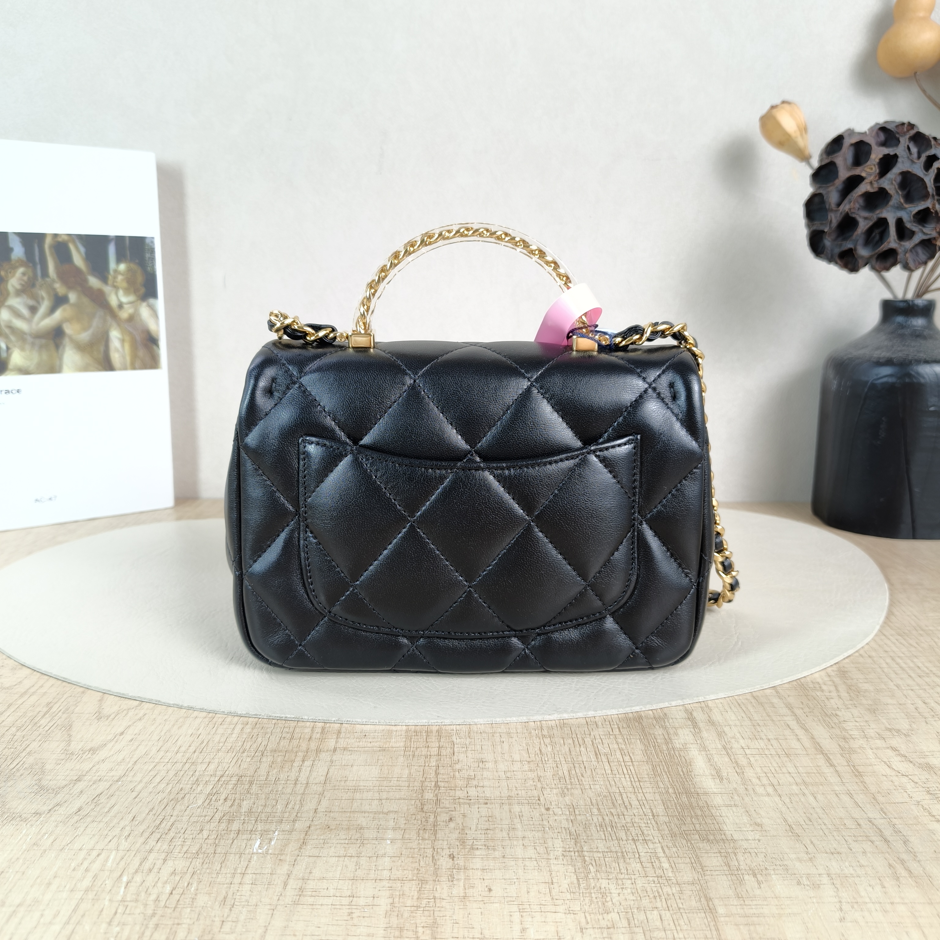 Chanel Crossbody Bag Black Lambskin One Size19 × 6 × 12 cm — cover view 5 of 6