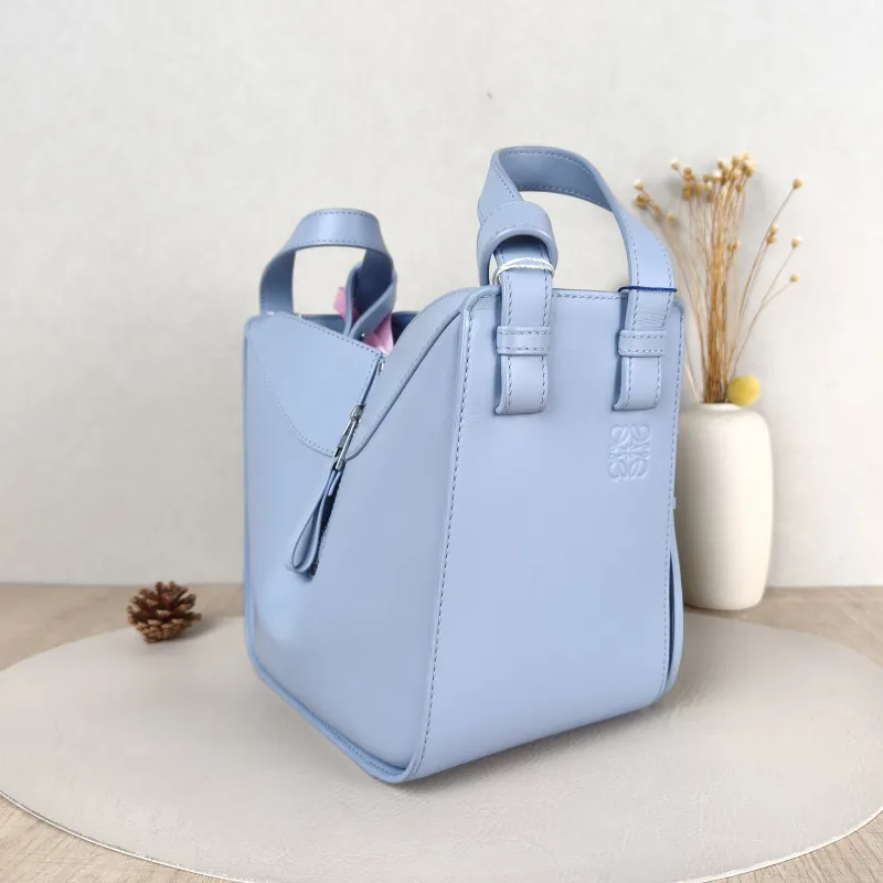 LOEWE Shoulder Bag Hammock Blue Calfskin Small 20 × 14.5 × 21 cm — cover view 5 of 5