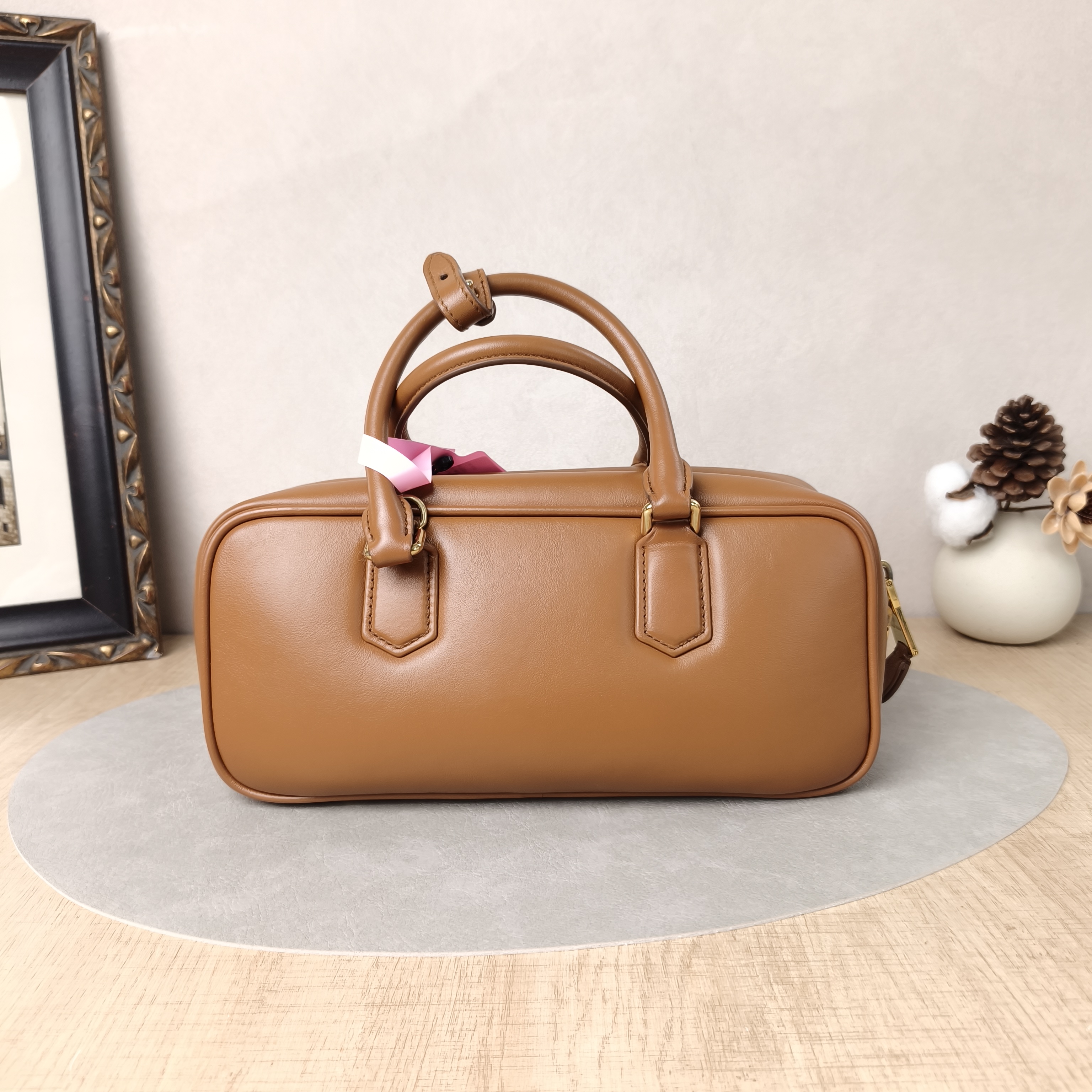 Miumiu Top Handle Bag Arcadie Collection Bowling Bag CC alfskin Large27 × 9 × 12 cm — cover view 3 of 5