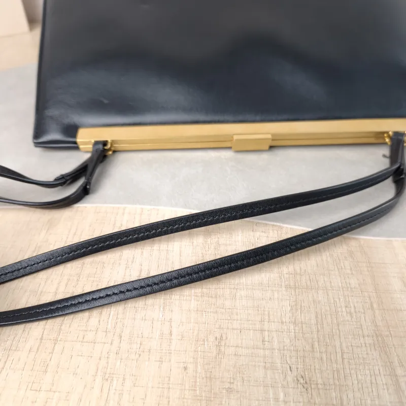 CELINE Shoulder Bag Black Calfskin 32.5 × 9 × 22 cm — detail view 10 of 10